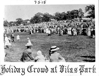 Holiday crowd at Vilas Park, Madison, Wisconsin,  July 5, 1915.
